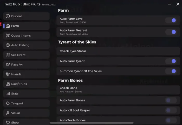 Redz Hub Script for Blox Fruits