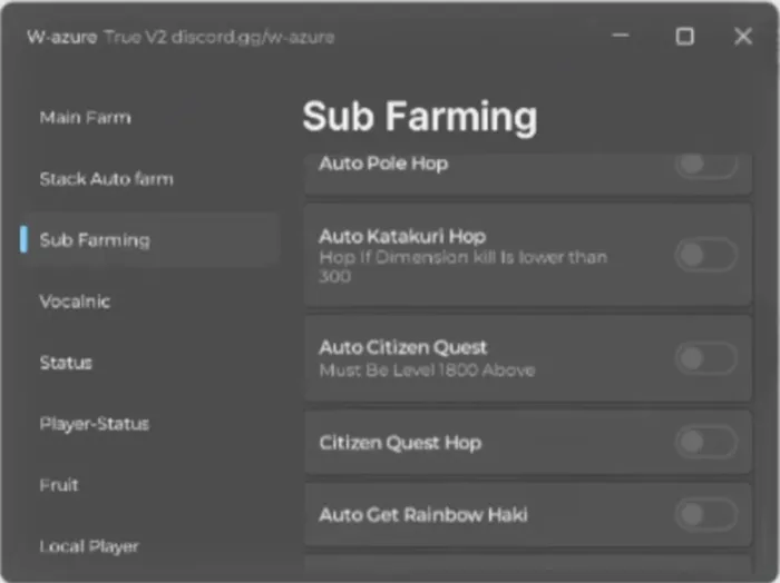 W Azure Script for Blox Fruits